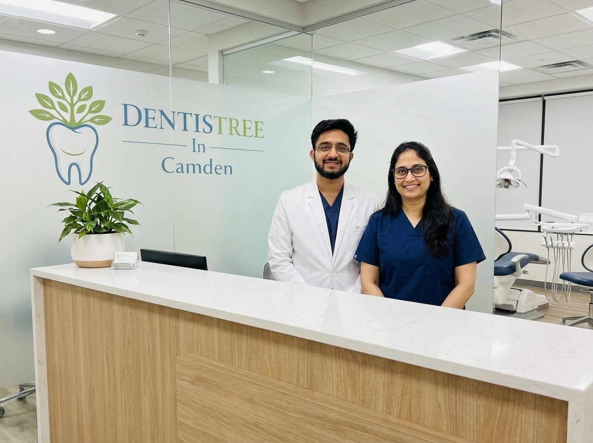 The Dentistree in Camden dental team at the clinic reception